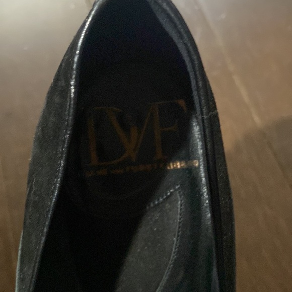 DIANE Von Furstenberg DVF Runway Black Leather Platform Pumps Size 6 - Picture 6 of 6